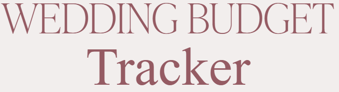 Wedding Budget Tracker